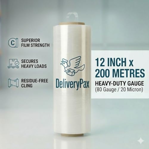 Stretch Film (12 inches x 200 Meters - Transparent)