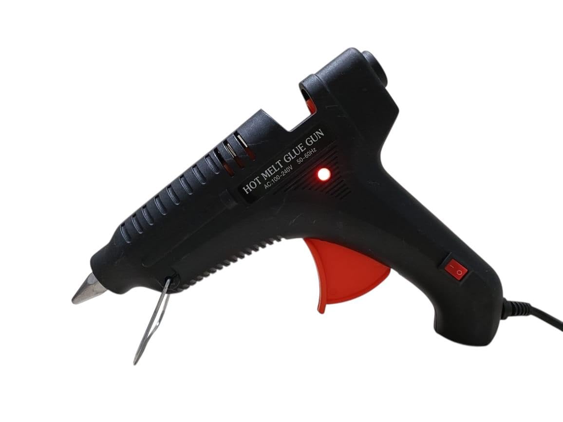 Industrial Heavy Duty Glue Guns Pack of Two (150W Black and 100W any color with 15 Glue Sticks (11 mm x150mm)