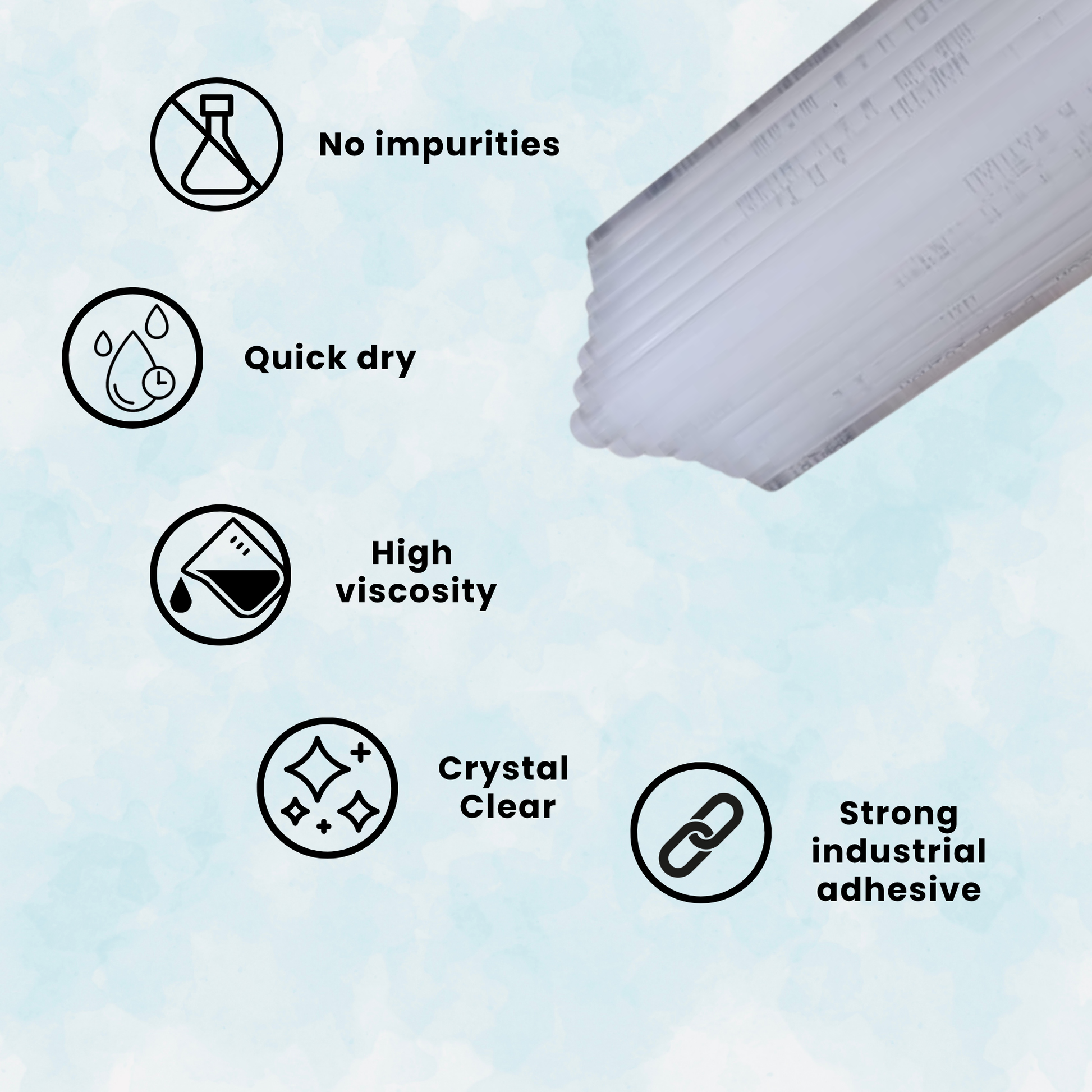 11mm x 6 inches 108 pcs Industrial Grade Super Strong Glue Sticks (Transparent)
