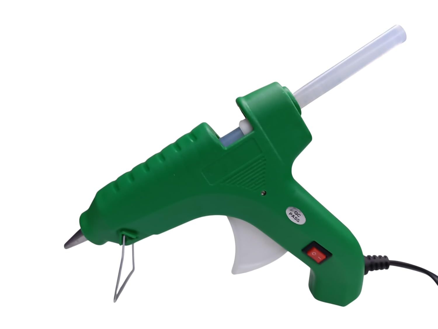 Glue Gun 80W with 5 Glue Sticks (11mm, 6") for Art & Crafts, Repairs & DIY Projects (Green)