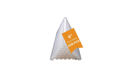 11mm x 6 inches 108 pcs Industrial Grade Super Strong Glue Sticks (Transparent)