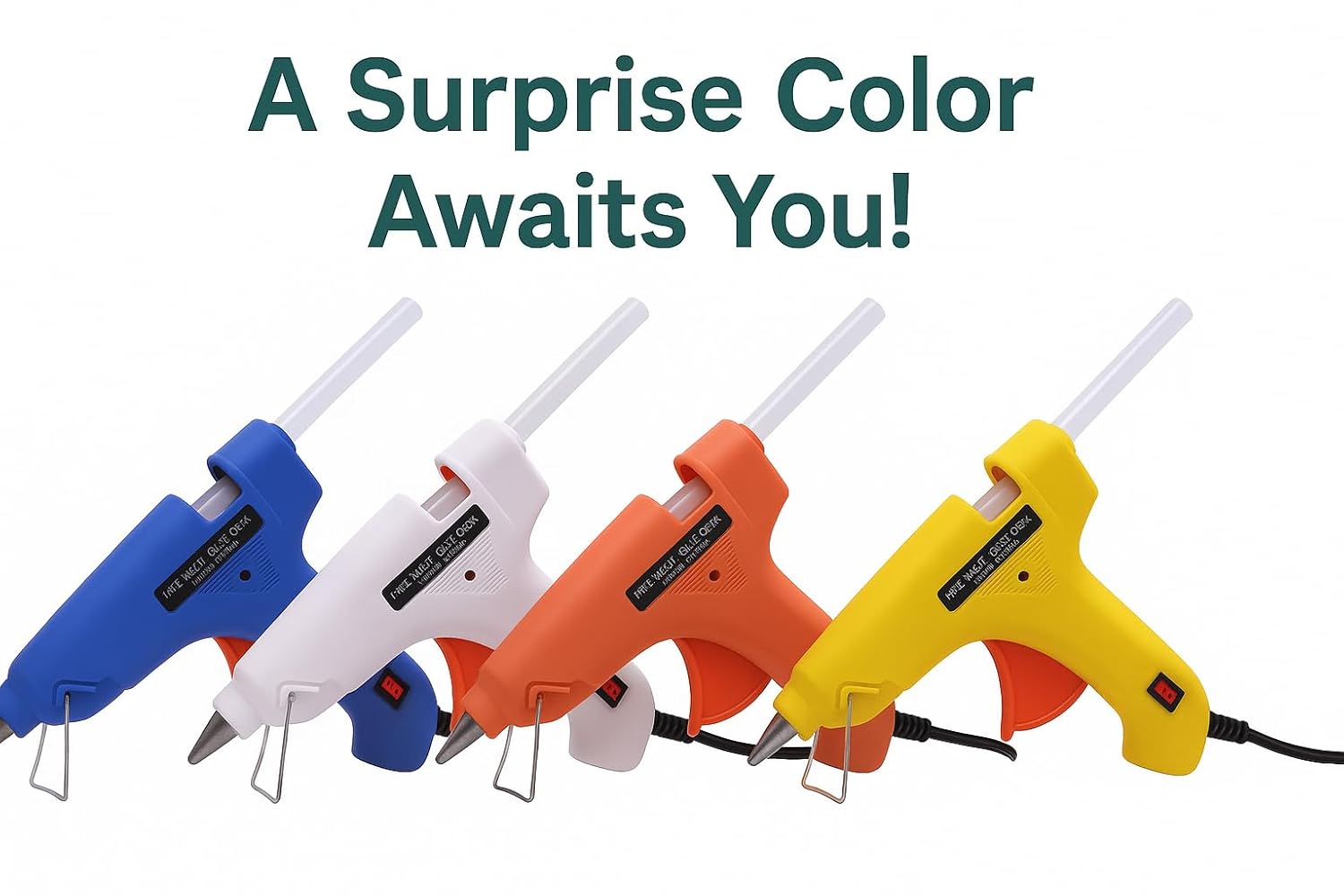 Industrial Heavy Duty Glue Guns Pack of Two (150W Black and 100W any color with 15 Glue Sticks (11 mm x150mm)