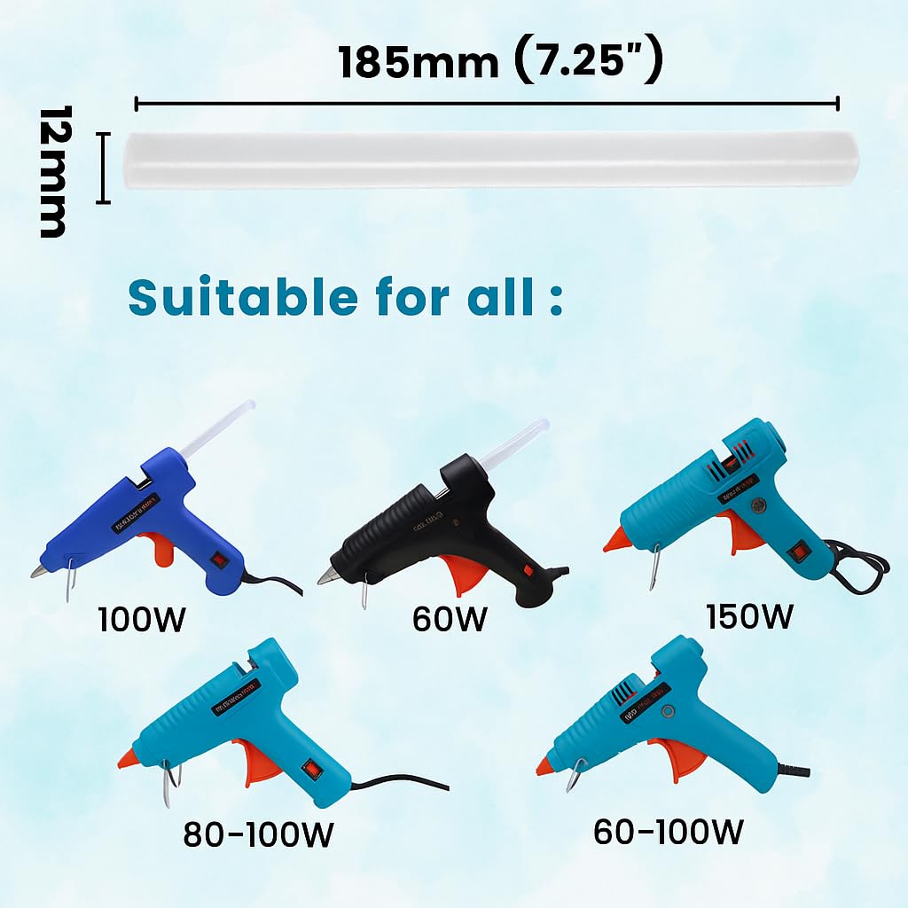 36 pcs Hot Melt Glue Sticks 11mm x 7" Strong Gumming | Industrial Grade, Super Strong Adhesive, Low drip