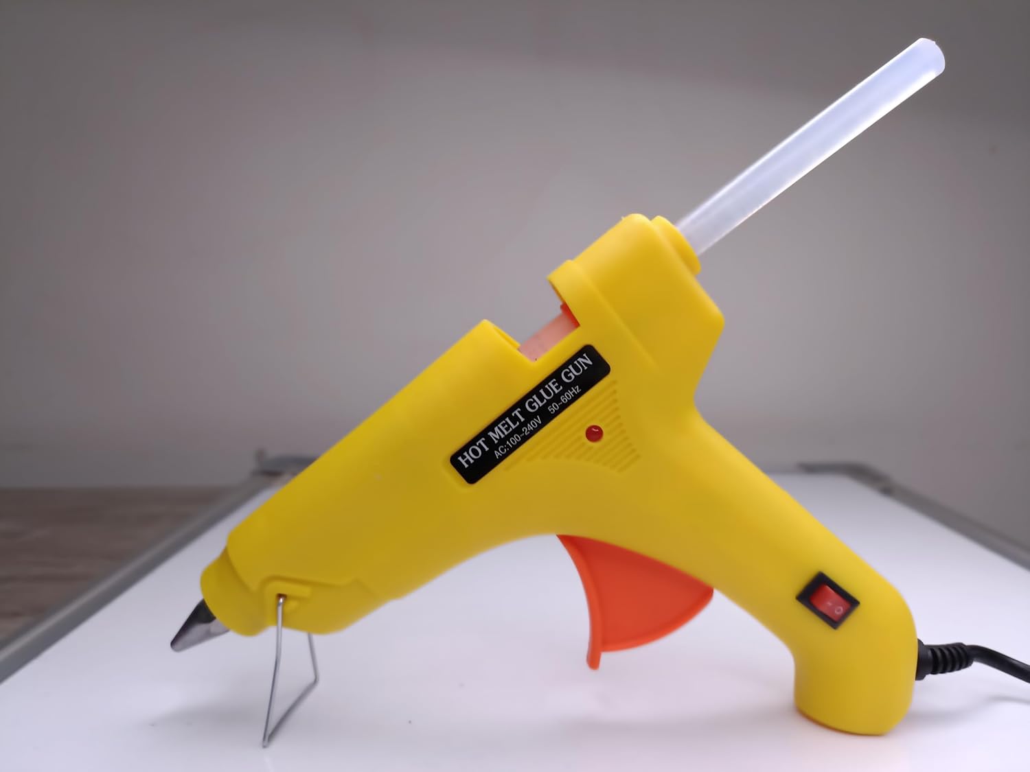 Glue Gun 100W with 10 Glue Sticks (11mm, 6")| (Yellow)| for Art & Crafts, Repairs & DIY Projects