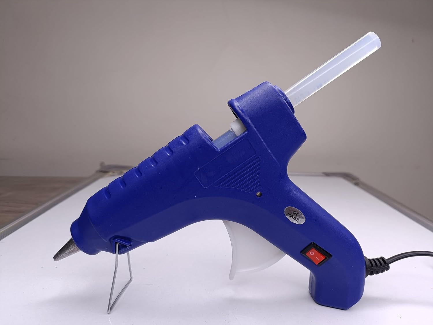60W Hot Melt Glue Gun (Blue) Includes 5 High-End Glue Sticks | for DIY Craft & Light Repairs