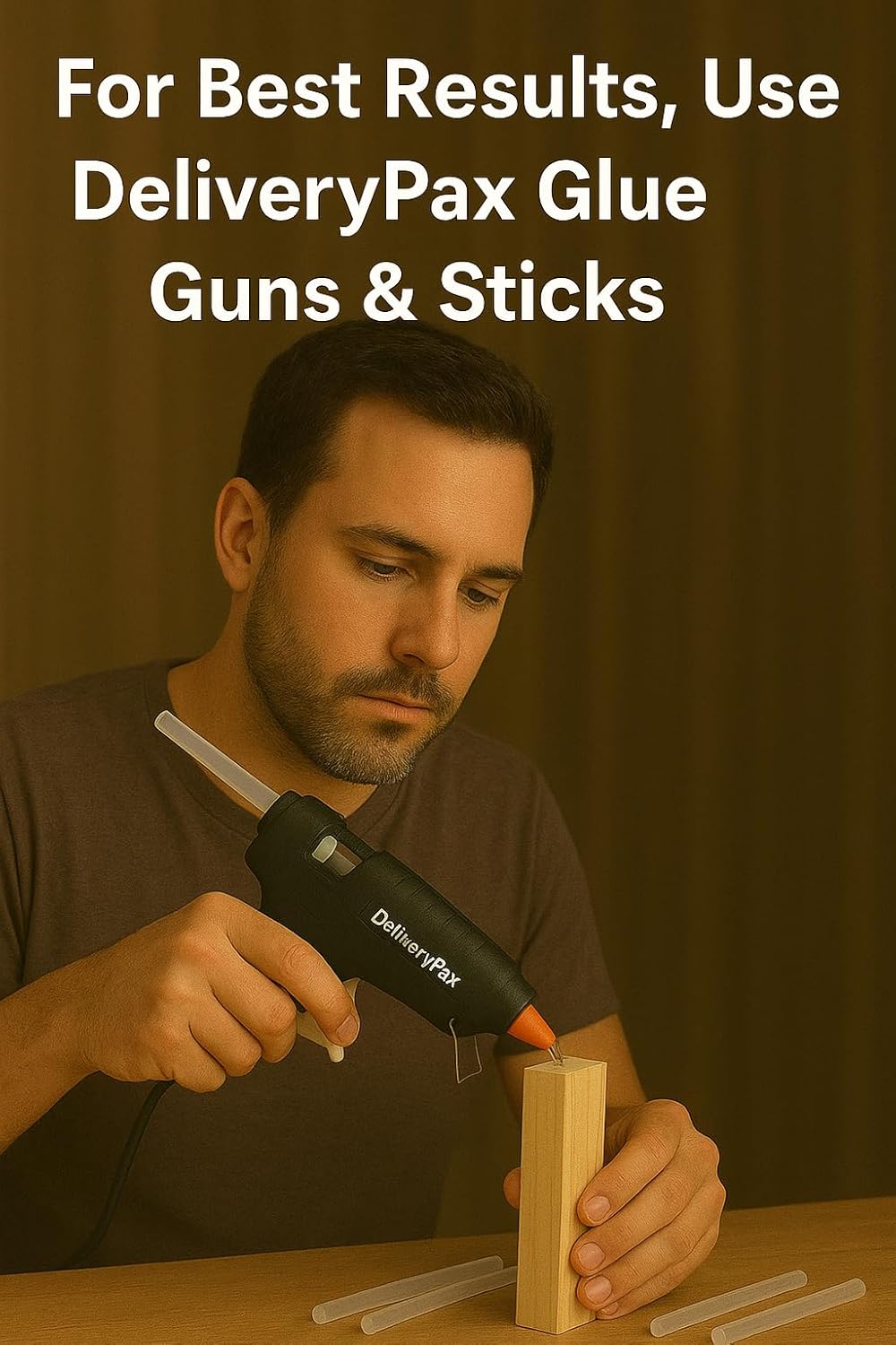 Glue Gun 150W with 5 Glue Sticks (Black) for Art & Crafts, Repairs & DIY Projects