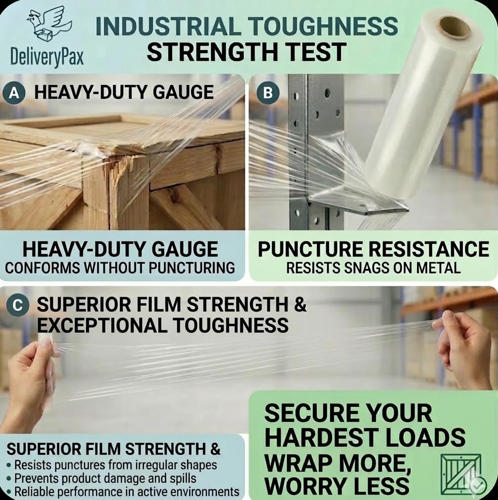 Stretch Film (12 inches x 200 Meters - Transparent)