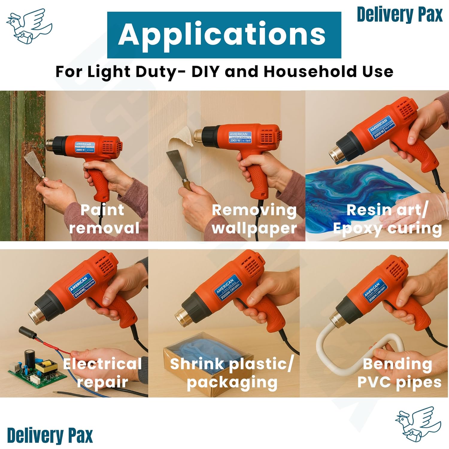 High Performance 2000W Heat Gun – With & Without Coil Feature