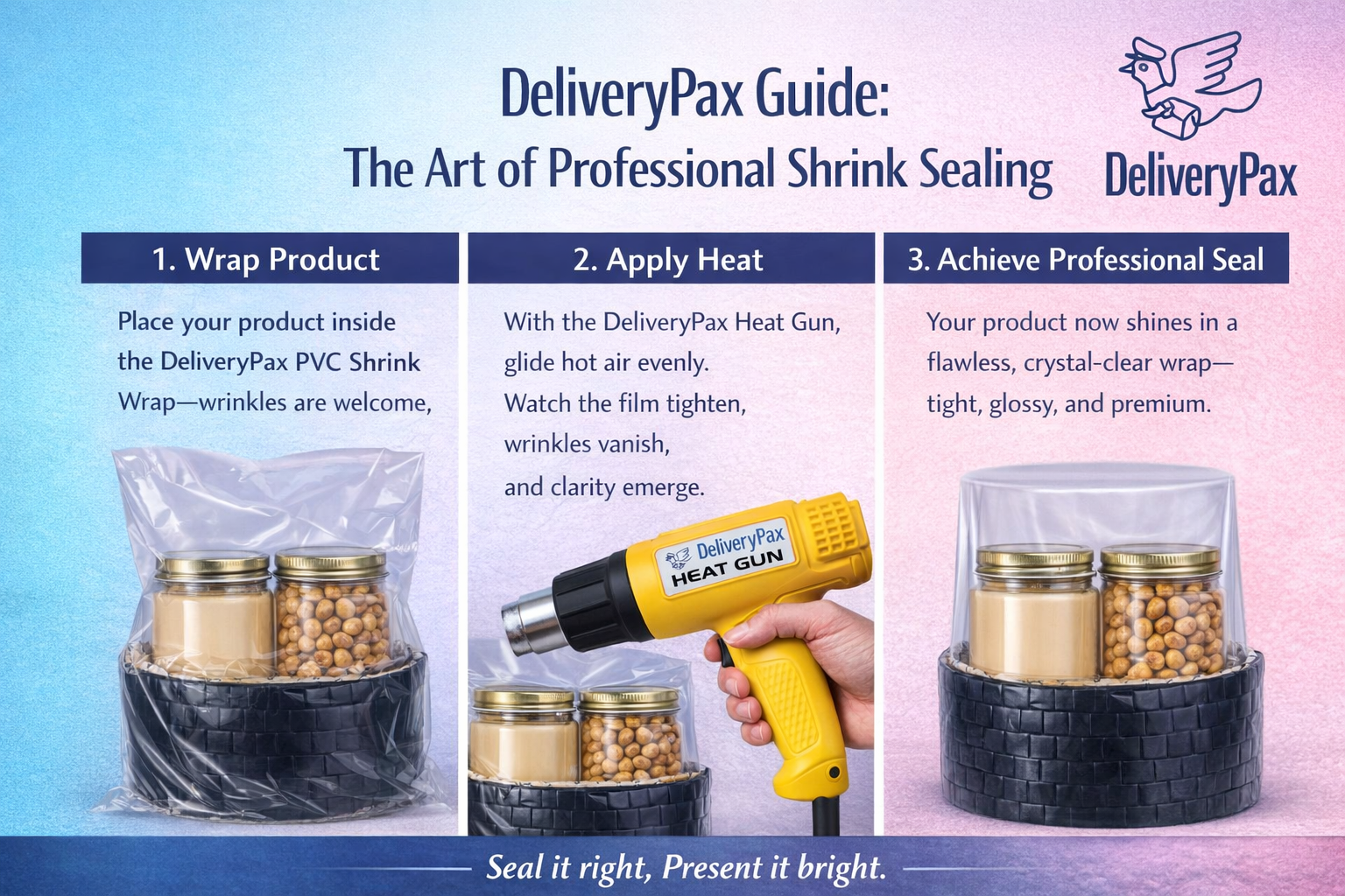 PVC Heat Shrink Film (10 Inches x 50 Meteres - Transparent)