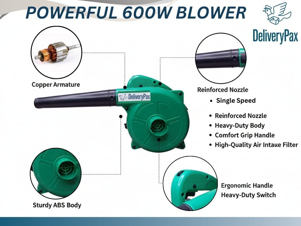 600W Electric Air Blower (Single Speed) without Extension Cord